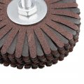Uxcell Abrasive Cloth Flap Wheel Sanding Star 1 4-inch Shank For Woodworking Root Carving Furniture Polishing 120 Grit