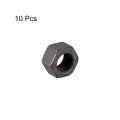 Uxcell Hex Nuts M12x1 75mm Metric Coarse Thread Hexagon Nut Carbon Steel Pack Of 10 Black