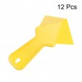 Uxcell 12pcs Inside Corner Trowel 4 Inch Drywall Tool Plastic Knife For Spackling Wallpaper Yellow