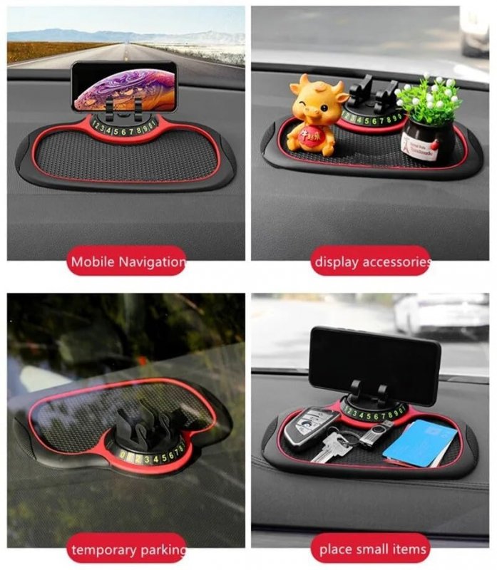Multifunction Car Anti-slip Mat Auto Phone Holder Dashboard With In