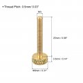 Uxcell 2pcs Brass Knurled Thumb Screws M3x25mm Flat Grip Bolt Knobs Fasteners For Electronic Mechanical