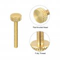 Uxcell 2pcs Brass Knurled Thumb Screws M3x25mm Flat Grip Bolt Knobs Fasteners For Electronic Mechanical