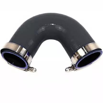 90 Degree 4 Ply Silicone Elbow Hose Intake Intercooler Pipe Coupler 25 In 57mm With 2 T Bolt Clamps Black