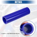 Uxcell 1 25 Id 6 Length 4-ply Reinforced High Temp Straight Coupler Silicone Reducer Hose Blue For Car Intercooler Intake