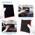 Ehdis Car Interior Detailing Kit Brush Set Car Duster Cleaning With 1200gsm Drying Microfiber Towel Scrubbing Sponge For