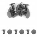 Uxcell 10pcs 8mm Gray Plastic Rivets Fender Trunk Retainer Fastener Clip For Car
