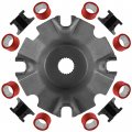 Caltric Face Drive Moveable Plate Damper And Roller Compatible With Arctic Cat Prowler Xt550 2010-2015