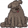 Stickertalk Shaggy Dog Vinyl Sticker 5 Inches By 