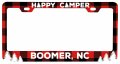 Boomer North Carolina Car Metal License Plate Frame Plaid Design 