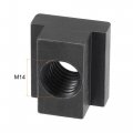 Uxcell M14 Thread T Slot Nuts Alloy Steel Black Oxide Finish Grade 8 Tapped Through T-nuts Furniture 5pcs