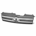 To1200296 Factory Style Front Bumper Grill Grille Assembly For Toyota Highlander Hybird 2006-2007 Chrome Black 