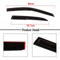Ocpty Window Visors Fits For 2005-2007 Honda Accord Tape-on Rain Guards Side Wind Deflectors 4 Pieces 2pcs Front Rear