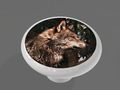 Forest Wolf High Gloss Ceramic Drawer Knob 