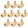 Brass Pipe Fitting 90 Degree Barstock Street Elbow M6 Male X M8 Female 10pcs 