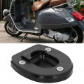 Acouto Motorcycle Kickstand Pad For Vespa Gts 250 300 2013a 2019 Side Stand Extender Enlarger Plate Black