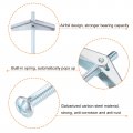 Uxcell 24pcs Spring Toggle Bolt Anchors 1 8 36 1 4 Sizes Butterfly Male Thread Loaded Hollow Wall Round Head