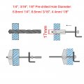 Uxcell 24pcs Spring Toggle Bolt Anchors 1 8 36 1 4 Sizes Butterfly Male Thread Loaded Hollow Wall Round Head