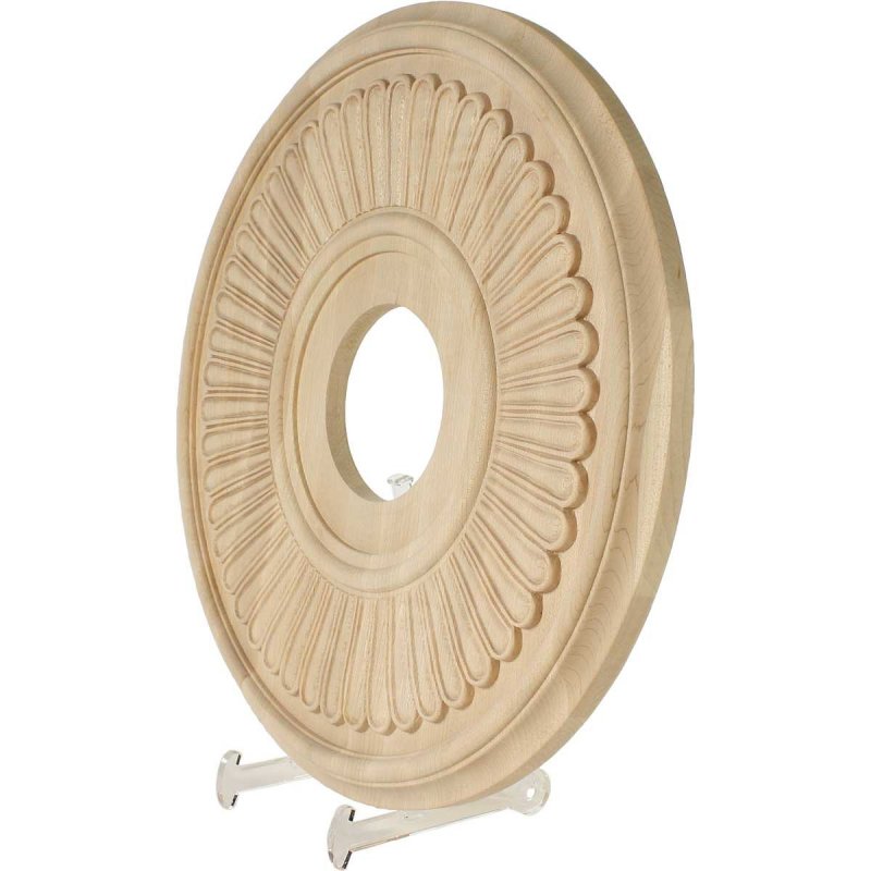 Ekena Millwork 16 Od X 3 7 8 Id P Carved Berkshire Ceiling Medallion Maple Fits Canopies Up To 5 1 4
