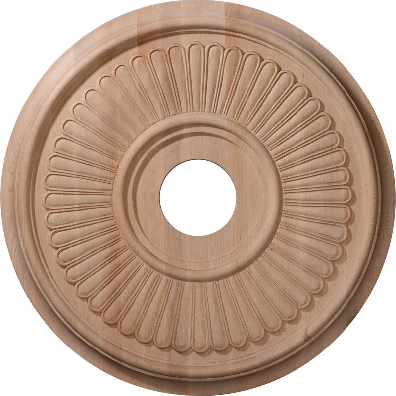 Ekena Millwork 16 Od X 3 7 8 Id P Carved Berkshire Ceiling Medallion Maple Fits Canopies Up To 5 1 4