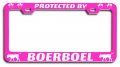 Protected By Boerboel Dogs Pets Pn Metal License Plate Frame Tag Holder H15 