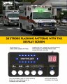Led Rooftop Strobe Beacon Lights Magnetic Mount Emergency Warning Light Bar White Green Flashing For Tow Trucks Snowplow