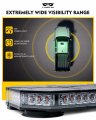 Led Rooftop Strobe Beacon Lights Magnetic Mount Emergency Warning Light Bar White Green Flashing For Tow Trucks Snowplow
