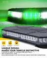 Led Rooftop Strobe Beacon Lights Magnetic Mount Emergency Warning Light Bar White Green Flashing For Tow Trucks Snowplow