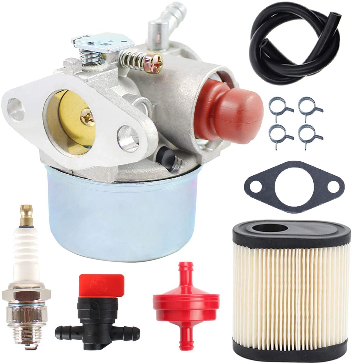 Carburetor Spark Plug Kit For Tecumseh Ovrm105-20503a Ovrm105-21024e Ovrm65-22017b Ovrm65-22020b Hm100-159403r Ovrm105-20501a