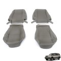 Leather Seat Cover Gray Driver Passenger Bottom Top Replacement For 2000-2007 Sequoia Tundra 