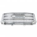 Kuafu Front Upper Grille Compatible With 2016-2018 Gmc Sierra 1500 Denali Style Chrome Bumper Hood Grill Silvery