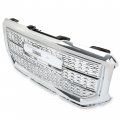 Front Upper Grille For 2016-2018 Gmc Sierra 1500 Denali Style Chrome Bumper Hood Grill Silvery