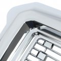 Kuafu Front Upper Grille Compatible With 2016-2018 Gmc Sierra 1500 Denali Style Chrome Bumper Hood Grill Silvery