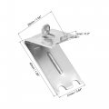 Uxcell Freezer Shelf Clips Support Bracket Square Buckles Stainless Steel 1mm Thick 8pcs