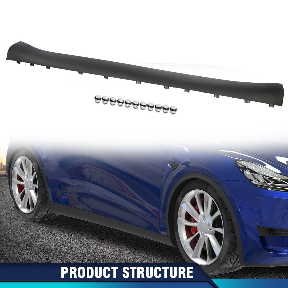 Right Molding Skirt Lower Rocker Cover Fit Tesla Model Y 2020-2023