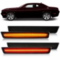 Nslumo Amber Red Led Side Marker Light For Do-dge Challenger 2015-2022 Smoke Lens Lights Front Rear Sit Car Lamp Kit 