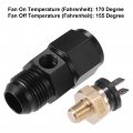 Uxcell 1 Set Auto Engine Temperature Cooling Fan Switch Fitting Adapter 10an 170 F On-155 Off