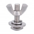 Vgeby 2 Pcs Butterfly Screw Stainless Steel Thumb Wing Hand Bolts Diving Supplies
