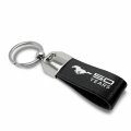 Ipick Image Large Genuine Black Leather Loop Strap Key Chain Ford Mustang 50 Years
