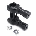 Httmt- Cnc Black 4 Riser 1 25 Handlebar Top Clamp Compatible With H-d Softail Breakout Fat Bob 114 P N Tghd-hbs026b-i