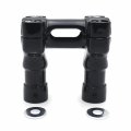 Httmt- Cnc Black 4 Riser 1 25 Handlebar Top Clamp Compatible With H-d Softail Breakout Fat Bob 114 P N Tghd-hbs026b-i