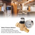 Tissting Rv Water Pressure Regulator Valve With Gauge 160psi Adjustable Reducer For 3 4in Garden Hose Thread And Nh Threads