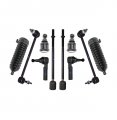 Partsw -10 Pc New Suspension Kit Front Sway Bar Links Left Right Side Bellow Boots Tie Rod End Ball Joints 