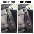 X Autohaux 4 Pcs Plush Car Seat Belt Protector Pads Shoulder Strap Seatbelt Soft Comfort Covers Universal Purple