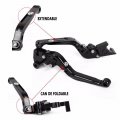 Niree Folding Brake Clutch Levers For Moto Guzzi Breva 750 2004-2009 V7 Racer 2011-2017 Classic Stornello 2008-2017 Stone