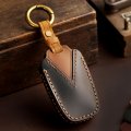 Easyant Leather Car Key Fob Cover Fit For Toyota 2019-2022 Highlander Rav4 Camry C-hr Corolla Sheels Case 4 Buttons Black 