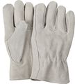 Select Suede Cowhide Work Gloves For Men Medium Tan Leather Heavy Duty Construction And Gardening With Keystone Thumb Elastic 