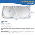 Car Windshield Sunshade 59 X 31 5 Uv Protector Shields Auto Keeps Vehicle Cooler Easy To Use Pop Up Sun Shade For Standard