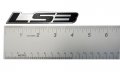 Erpart Ls3 Embossed Black On Highly Polished Silver Real Aluminum Auto Emblem Badge Nameplate Compatible With Gm General Motors