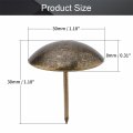 Mromax 10pcs Upholstery Nails Tacks 18 Head Dia Iron Vintage Style Metal Round Thumb Push Pins 1 Height For Furniture