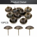 Mromax 10pcs Upholstery Nails Tacks 18 Head Dia Iron Vintage Style Metal Round Thumb Push Pins 1 Height For Furniture